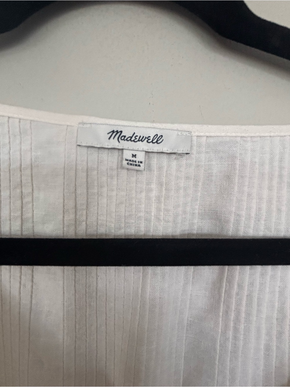 Madewell Ivory Linen Crochet-Trim Peasant Tunic - Picture 3 of 5